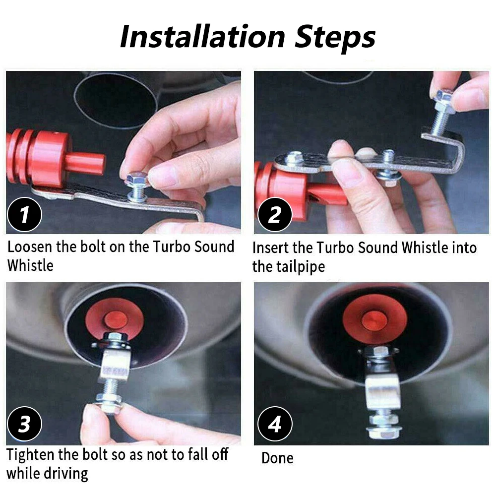 Universal Simulator Whistler Exhaust Fake Turbo Whistle Pipe Sound Muffler Blow Off Car Styling Tunning S/M/L/XL
