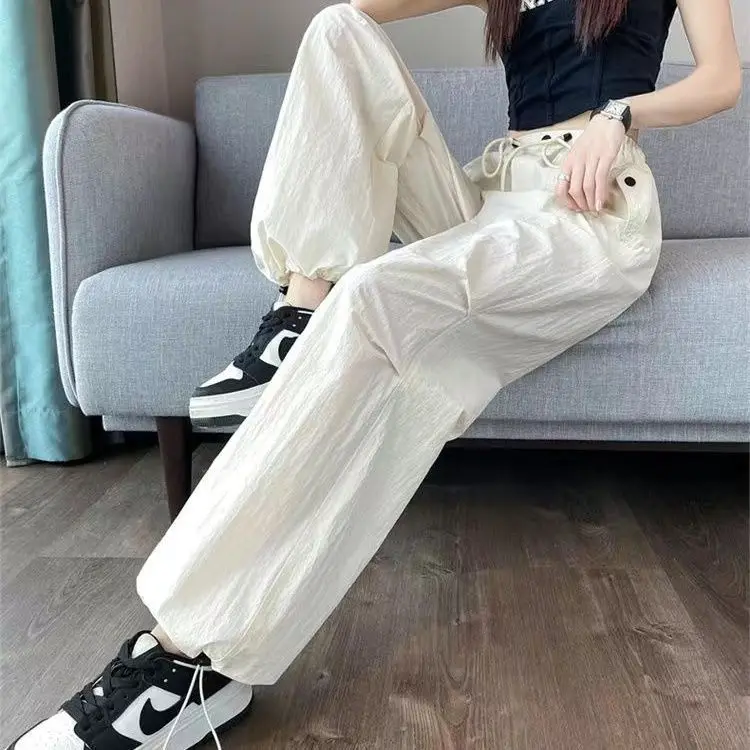 American Work Pants Women's Summer Thin Style New Quick Drying Casual Fashion Ice Silk Sunscreen Sports Pants 4