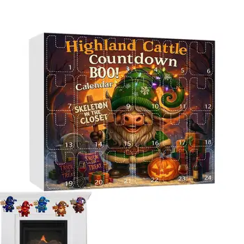 Halloween Advent Toy 2025 2025 Countdown Calendar 2D Acrylic Gnome Pendant Halloween Ornaments For Daughter Girls Boys Son