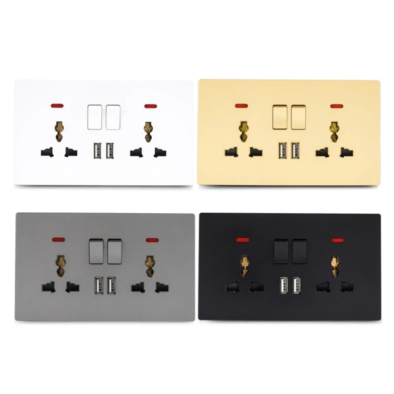 

Efficient Double USB Wall Adapter Double USB Socket Surges Protections 3500W Dropship