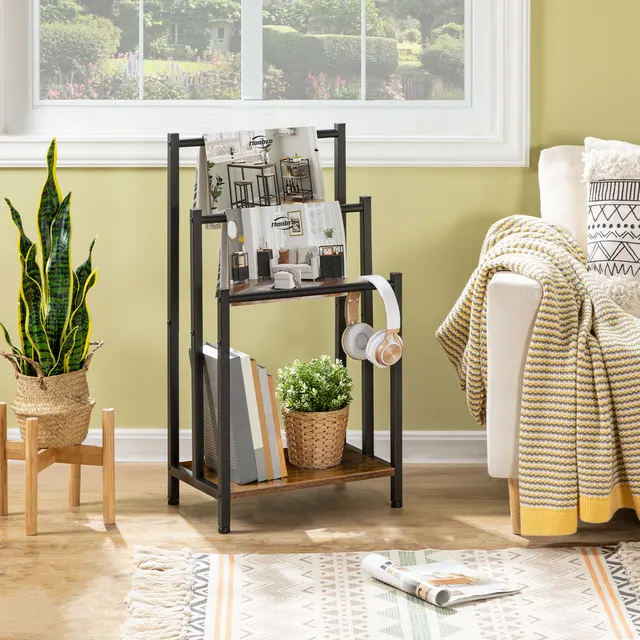 Portasciugamani Autoportante Con 2 Ripiani - Nero, Ideale Per Bagno E Spazi Angusti - Foto 6