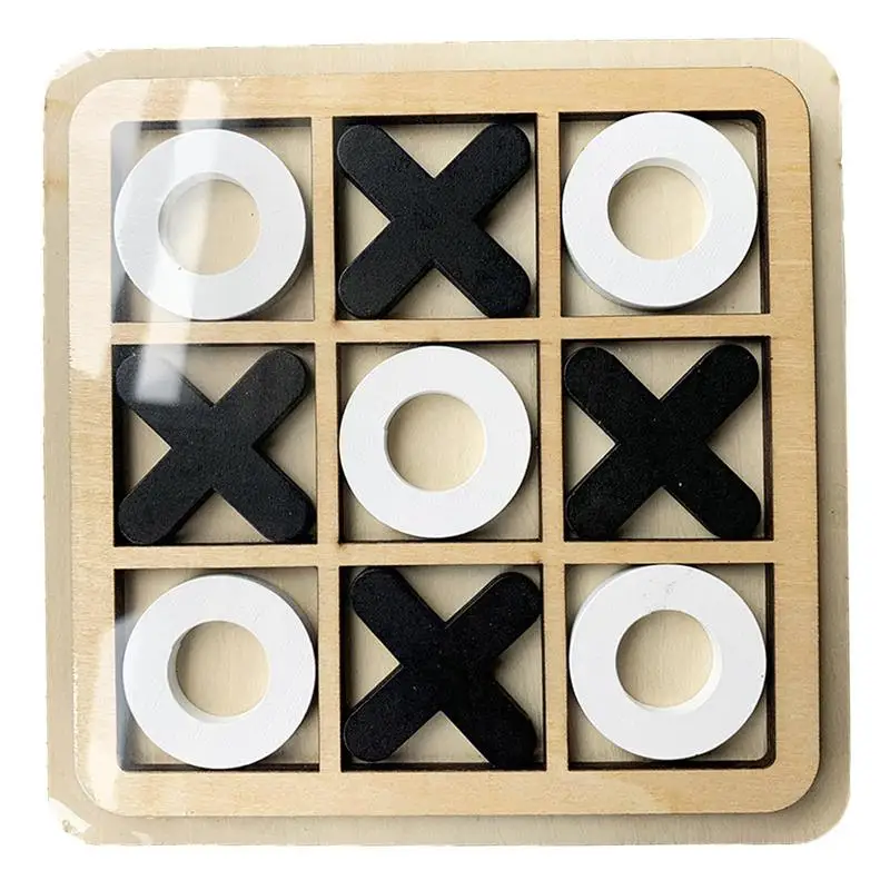 Board Game Board Game Toy XO Game Kids Tic Tac Toys Board Game Wooden XO Table Board Games Fun Games Educational Strategy Brain Puzzle Interactive Toy