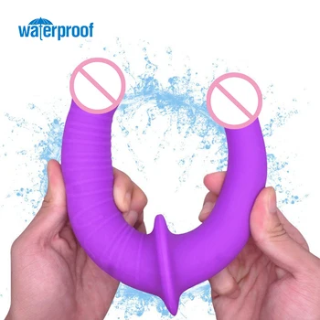 Double Silicone Dildo Sex Toys for Women Couple Vaginal Masturbators Strap on Harness Penis Anal Plug Women's Panties Sex Shop 5