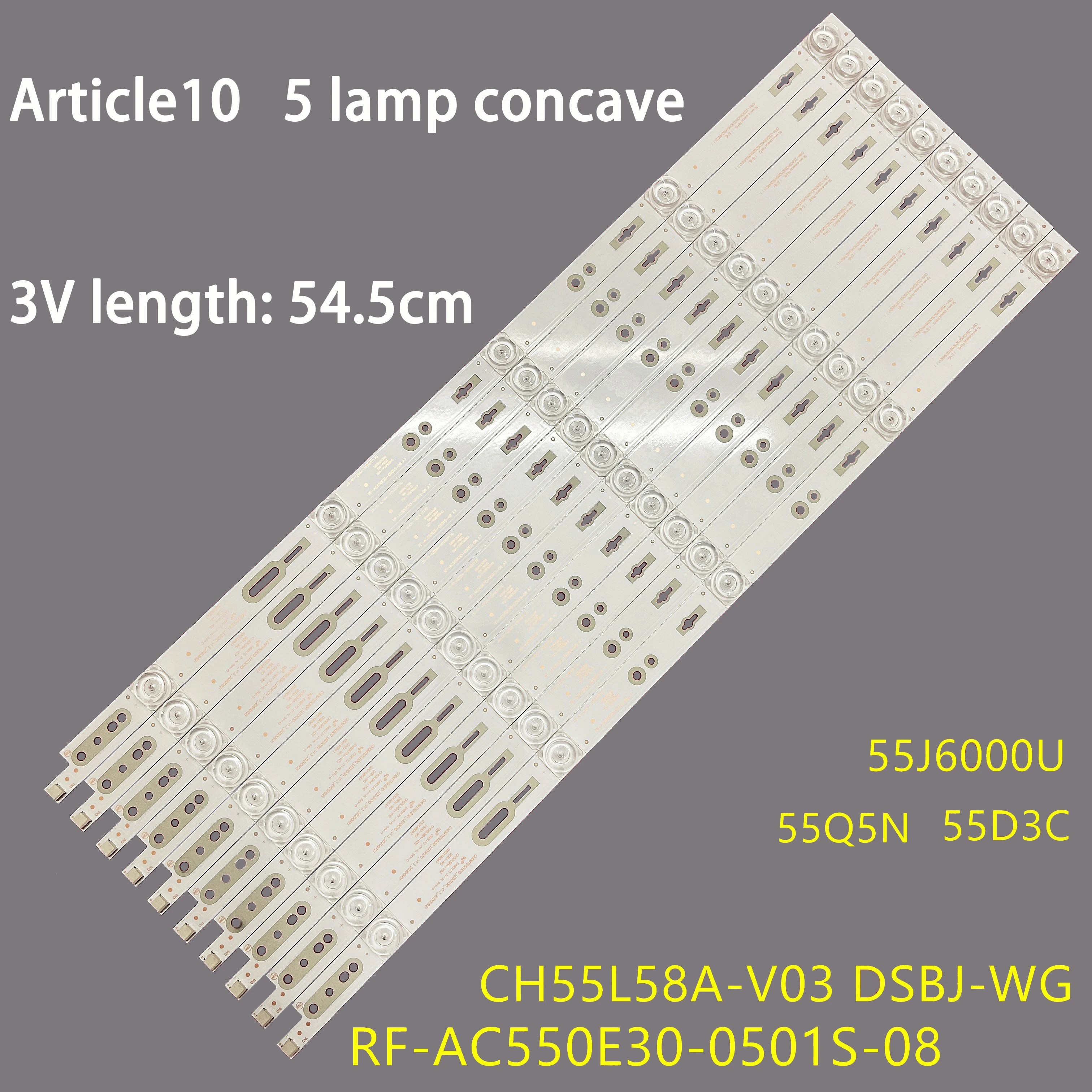 3V LED Ʈ Chong hong 55E8/55E9000/55D3S/55A3U/55EM CRH-Z55E90003030051263HREV 5LED 545MM