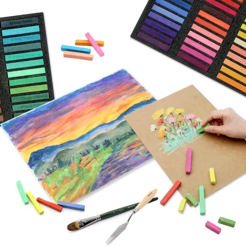 Professional Soft Pastels 72 Colors/Set Colored Pastel Sticks, Vibrant and Blendable, Ideal for Art, Craft, Drawing, Sketching oil pastels washable watercolor pen color pencils watercolor pen oil painting sticks sketch chalk