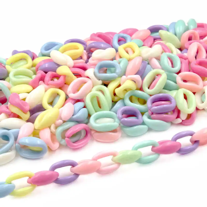 50-250pcs/Pack Acrylic Chain Buckle Large Hole Hook DIY Decoration Clothing Hat Handmade Necklace Bracelet Gift Crafts Material Jewelry Making Supplies Craft Supplies