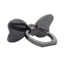 Elegant Universal Mobile Phone Ring Holder with Bow - knot Design (Black)