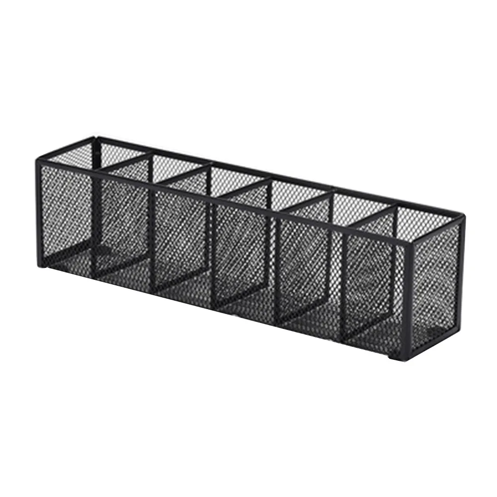 Simple 3/4/5/6 Grids Metal Mesh Desk Organizer Rectangle Durable Pen Holder Cosmetics Brush Storage Box Office Home Supplies 1 Simple 3/4/5/6 Grids Metal Mesh Desk Organizer Rectangle Durable Pen Holder Cosmetics Brush Storage Box Office Home Supplies 1