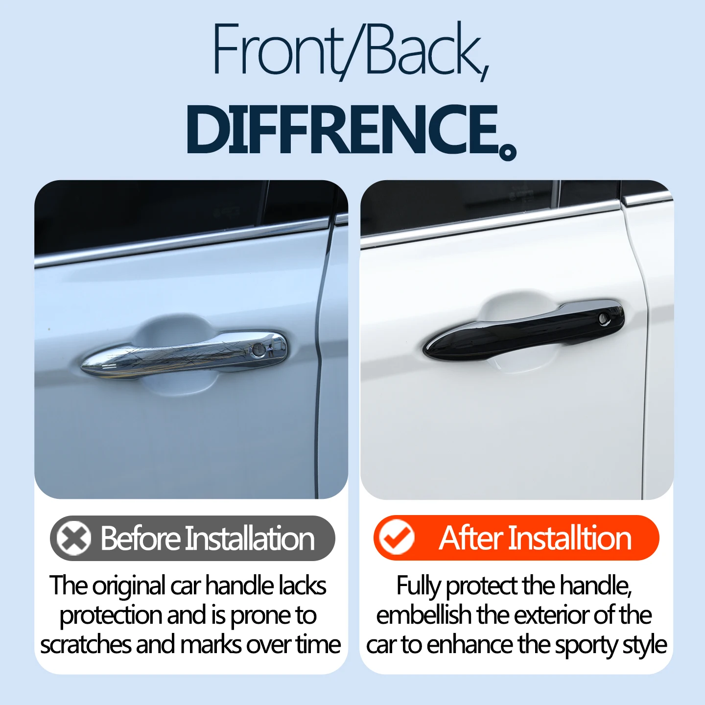 Toyota Camry Door Handle Decorative Sticker - Premium ABS Car Accessory