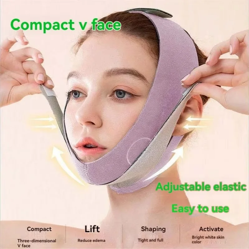 Facial Slimming Mask Reusable V Line Mask Facial Slimming Strap Double Chin Reducer Chin Up Mask Face Lifting Belt V Shaped Slimming Face