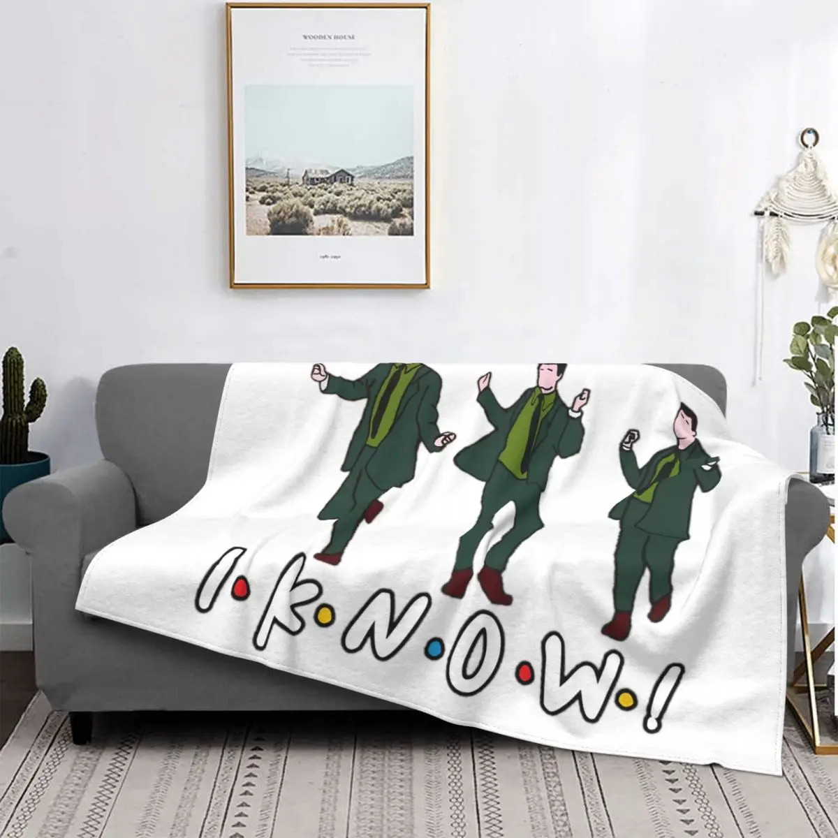 

Matthew Perry I Know Friends Three Poses Blankets Flannel Multifunction Super Warm Throw Blanket for Sofa Couch Rug Piece