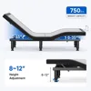 Adjustable Bed Frame Split King with Massage, Electric Bed Base Frame with Adjustable Legs, USB Ports, Wireless Remote 5