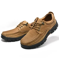 2023 Hot Sale High Quality Handmade Leather Casual Men Soft Shoes Design Sneakers Man Comfortable Leather Shoes 2