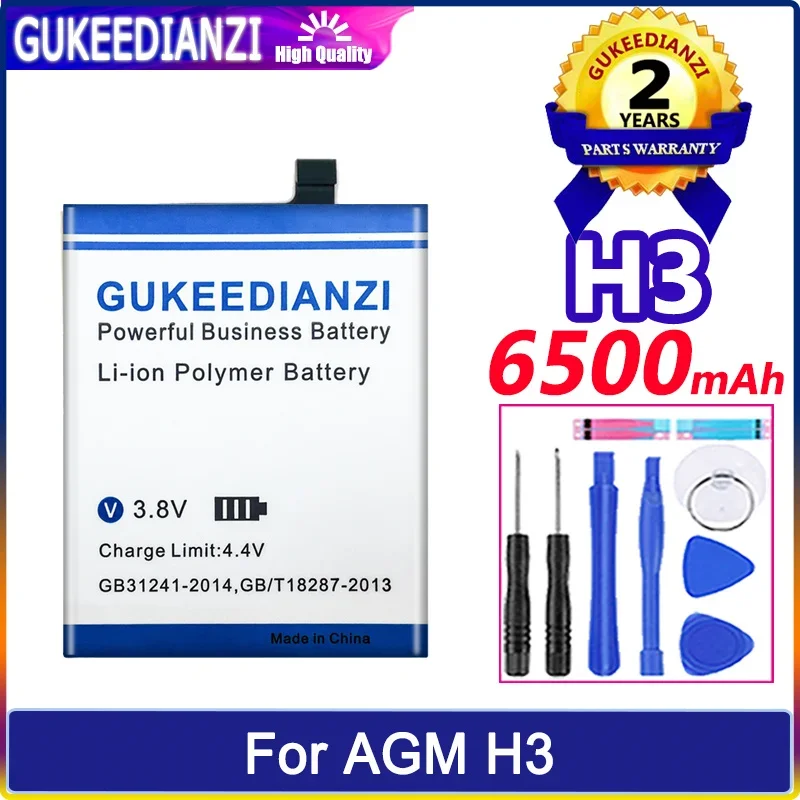 

Аккумулятор GUKEEDIANZI 5100mAh/6500mAh для AGM A10 H3 H1 H2 мобильный телефон Bateria