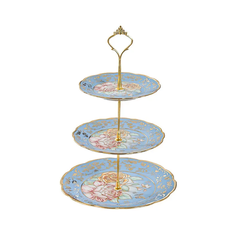 Detachable Cake Stand European 3-layer Pastry Cupcake Fruit Plate Dessert Stand Wedding Party Home Decoration