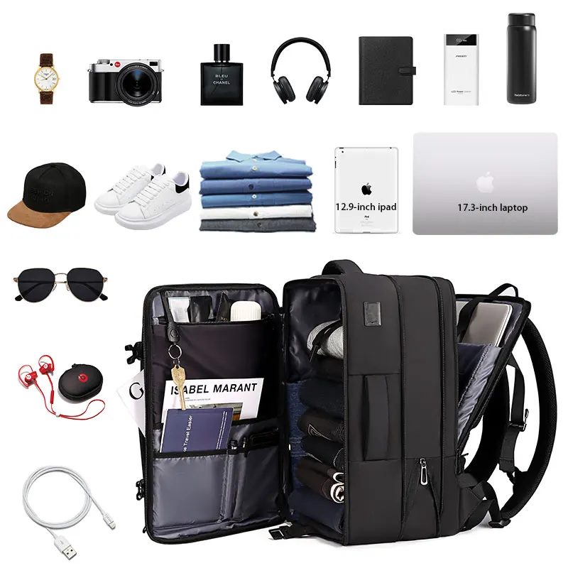 Fenruien New Multifunction Backpack Men's Business Backpack High Quality Classic Travel Male Backpacks Fit 17.3 Inch Laptop 2
