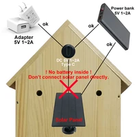 4-мегапиксельная камера Tuya Bird WIFI Наружная коробка для попугаев Дом Порода Дом Ночное видение Запись Воспроизведение Микрофон Дождевая крыша Крыша Вход Крышка — изображение 6