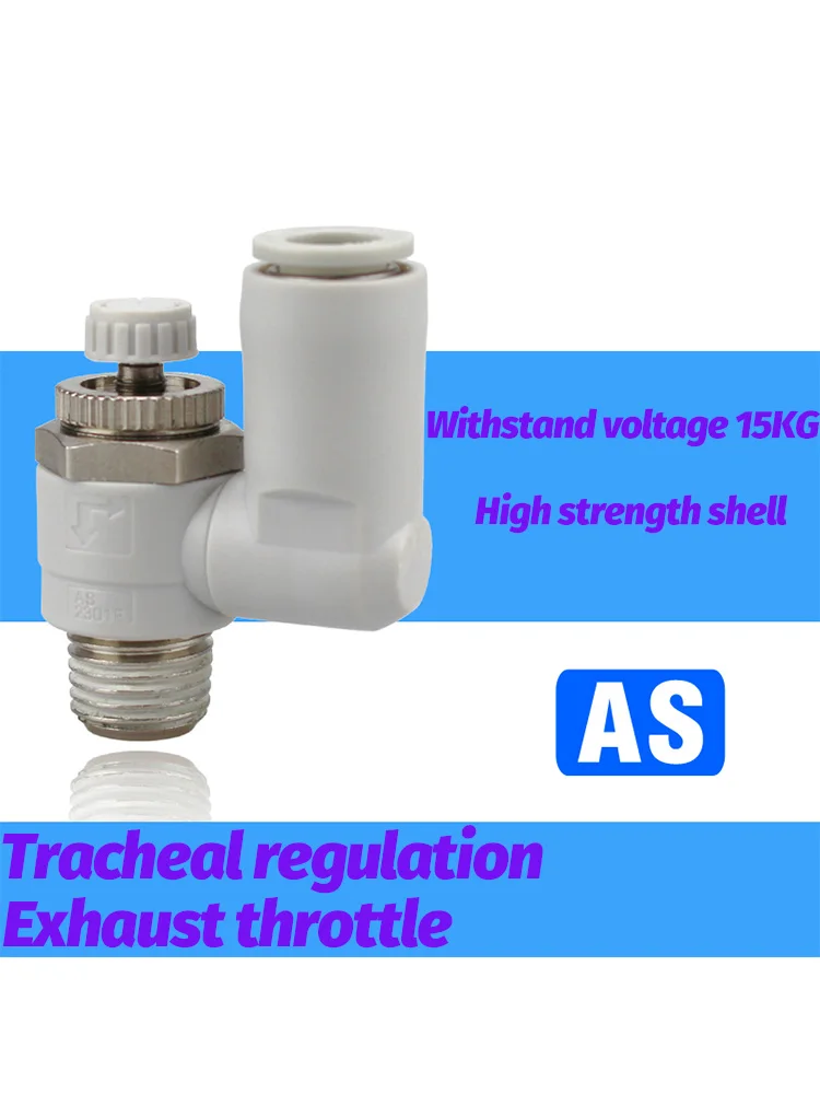 Description Picture 3 of itemAL Pneumatic Speed Flow Controller 6mm 8mm 10mm 12mm OD Hose Tube 1/4"1/8"3/8"1/2"BSP Male Gas Airflow Limit Valve Quick Fitting