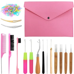 Premium Dreadlock and Hair Braiding Crochet Hook Kit - Versatile and Precise Tools (Pink)