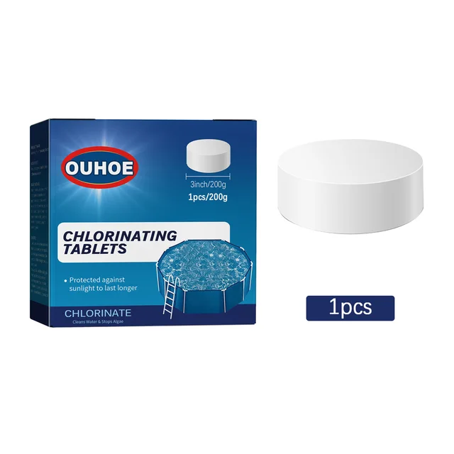 1/10Db Medence Klór Tabletta Víz Fertőtlenítő Tisztázása Tabletták Szag Eltávolító Tisztító Készletek - Image 4