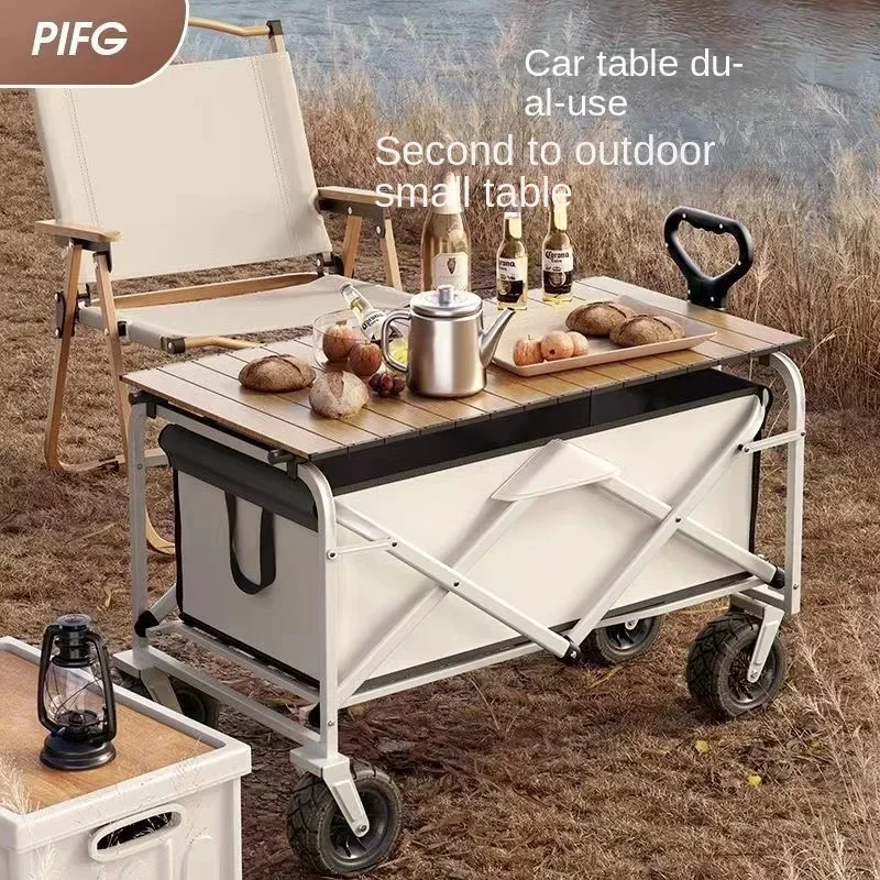 

Outdoor Camping Portable Folding Cart Camping Picnic Car Camping Cart Field Stall Hand Cart