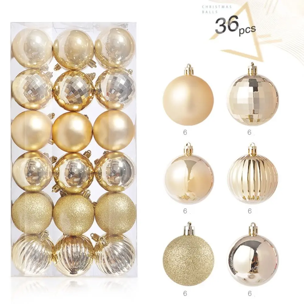 thumbnail image 1 of Juego de 36 bolas de Navidad de 4 cm para colgar en el árbol de Navidad, de plástico, para decoración de fiestas, 1 of 4