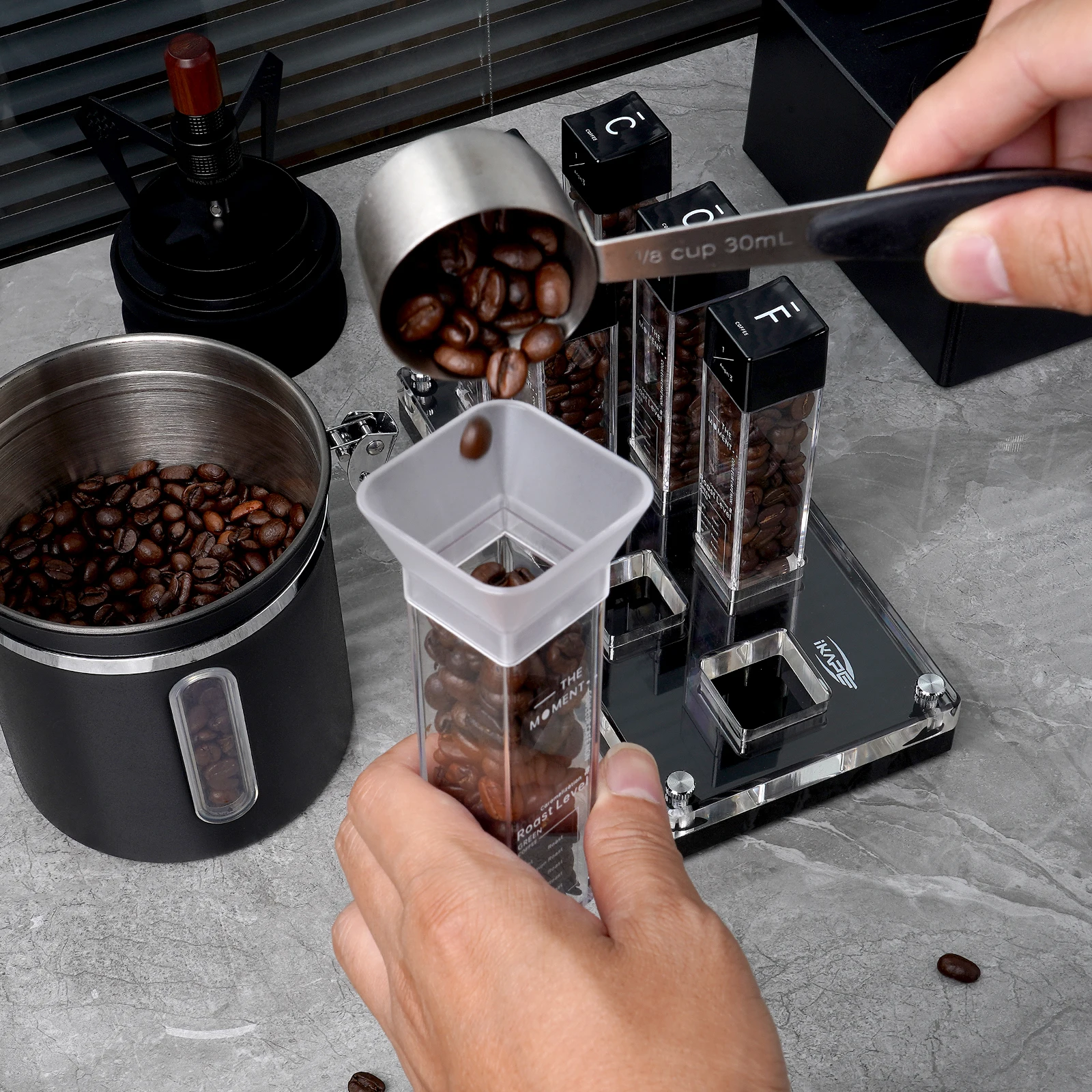 حافظ على انتعاش قهوتك: حافظات حبوب القهوة IKAPE 6...