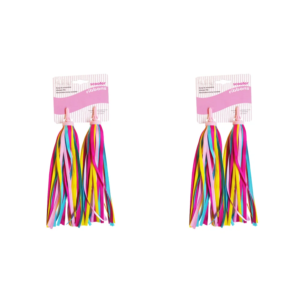 Vibrant Children's Bicycle Handlebar Streamers - Colorful Outdoor Cycling Accessories
