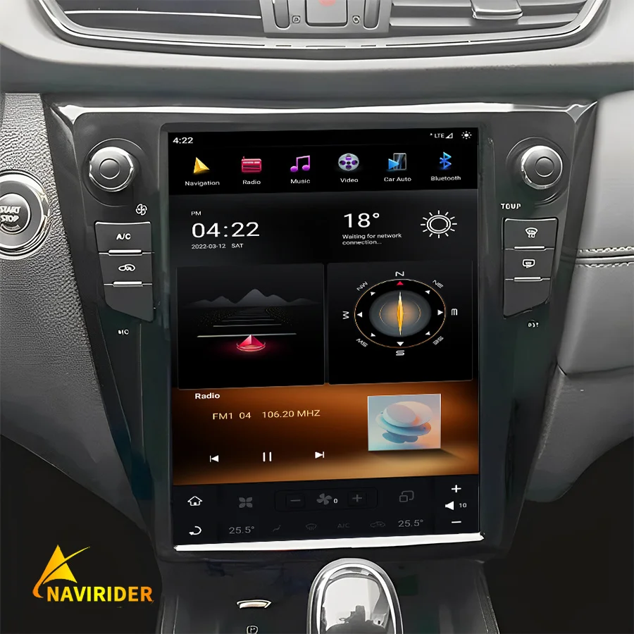 Carplay Car Multimedia Video Player 12.1" Tesla Android Screen