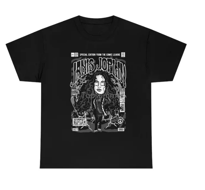

Janis Joplin T Shirt.. Art Full Size New Unisex Cotton T Shirt,!!