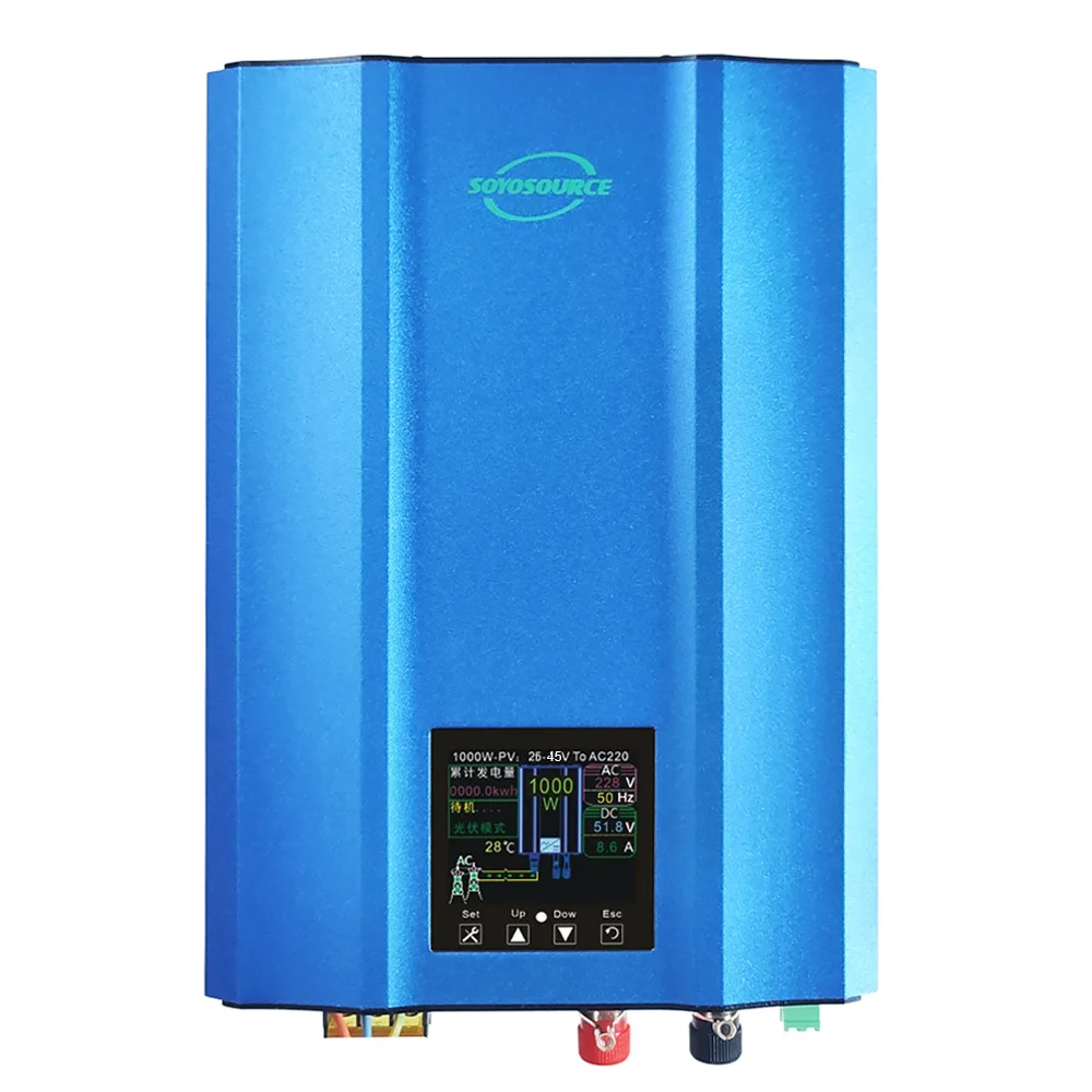 태양광 그리드 타이 인버터, 1000W, 24VDC, 36VDC, 220VAC110VAC, Onda Pura MPPT 컨트롤러, Onda Pura 그리드 타이 마이크로 인버터