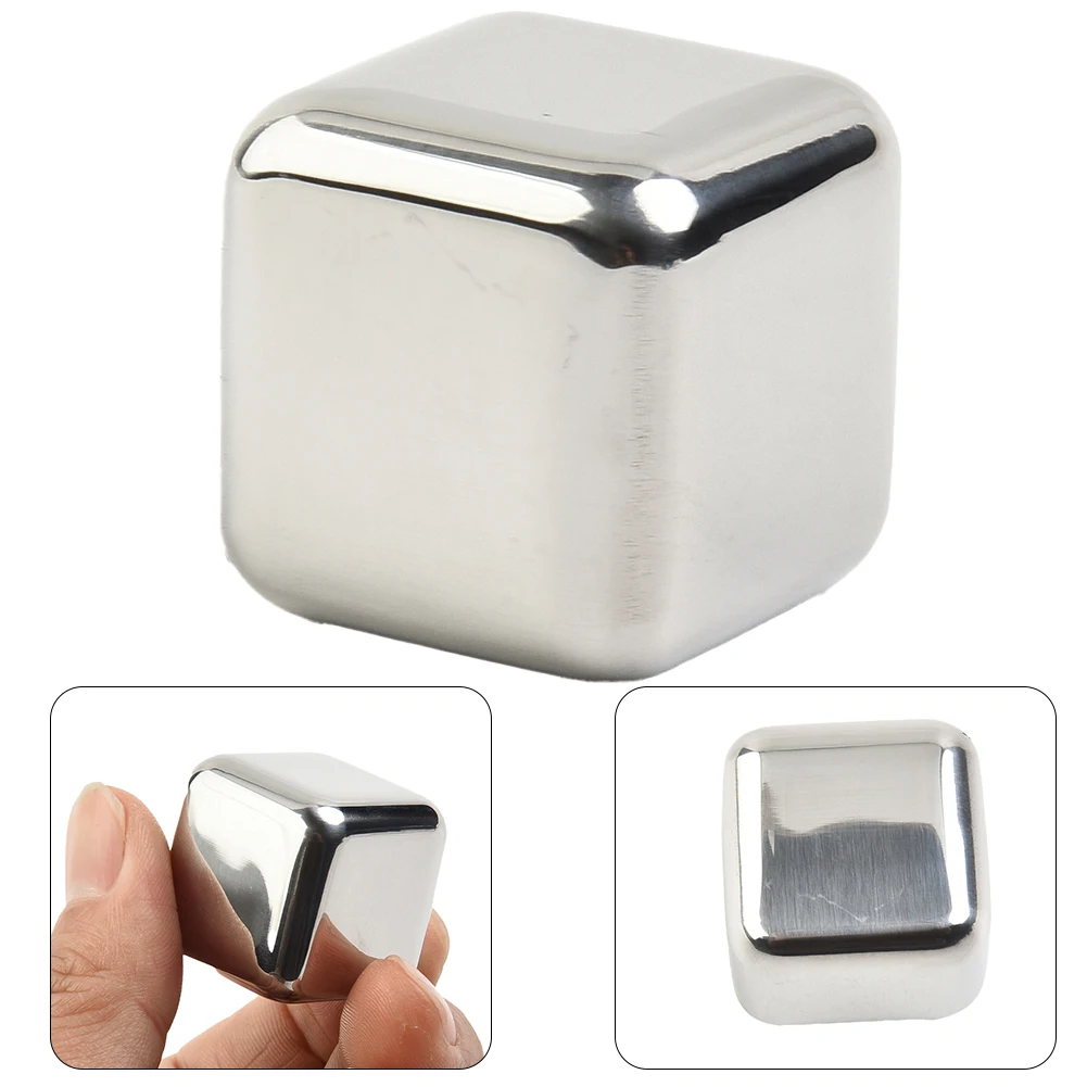 Whiskey Stones Whiskey Ice Cubes Set Stainless Steel Ice Cubes Reusable Chilling Stones