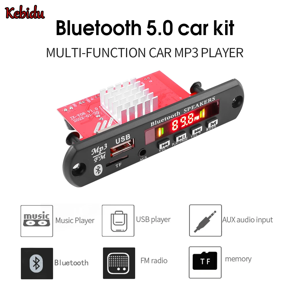 Плата mp3-декодера с Bluetooth 8-24 В постоянного тока 2*60 Вт |
