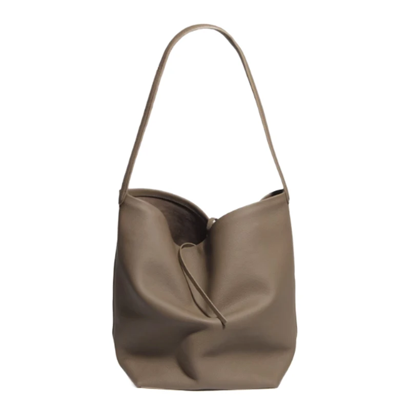 Borsa Tote Grande da Donna, Borsa a Spalla di Lusso in Vera Pelle, Design Giapponese Popolare, Morbida e Confortevole - immagine 3