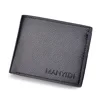 New Wallet Short Men's Thin Wallet Horizontal Business Casual Lychee Pattern Retro Soft Leather Wallet 5