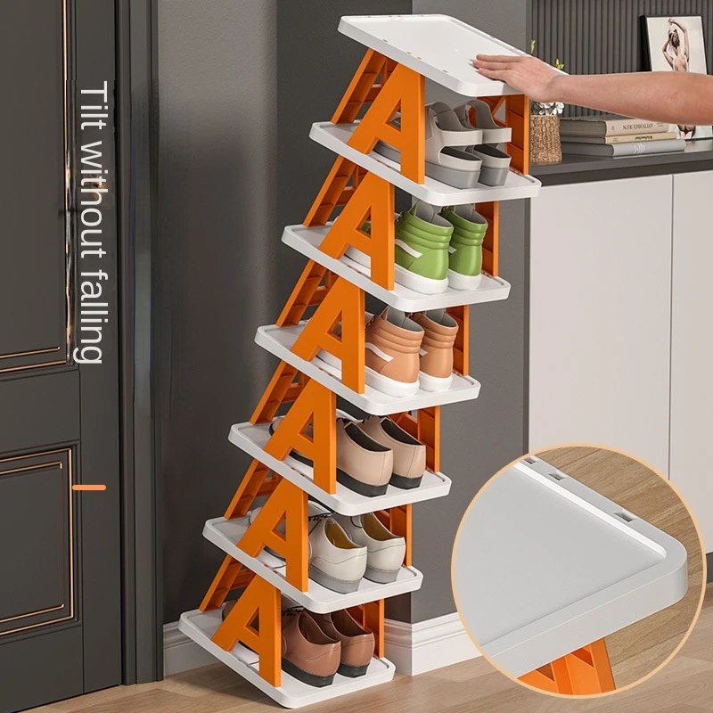 1pc Simple Style Ladder-shaped Shoe Rack For Household, Dorm Room