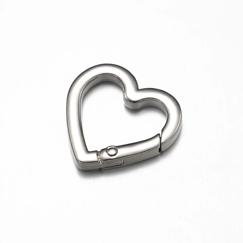 5 stücke Herz Snap Haken Clip Karabiner Stecker Verschluss Für DIY Schlüssel Halter Schlüsselbund Schmuck Machen Handtasche Handwerk Finden Zubehör – Detail 10