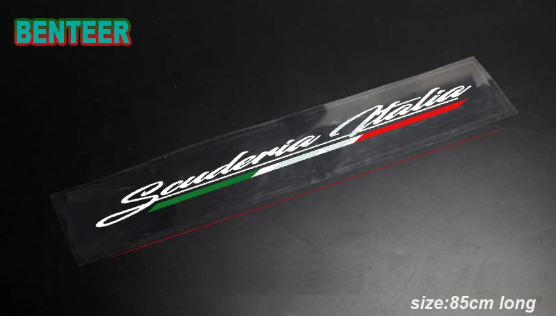 Фото Наклейка на лобовое стекло автомобиля Scuderia Italia для Fiat 500 Abarth 595 695 наклейка на боковую юбку графические аксессуары №2