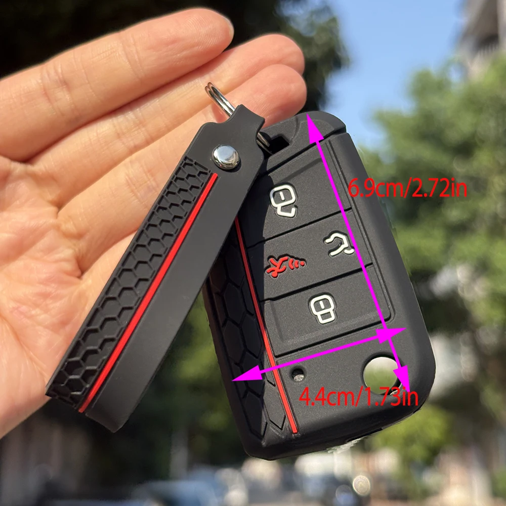 Premium Silicone Key Fob Cover - 4-Button Design