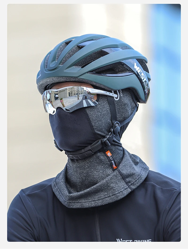 WEST BIKING Winter Warme Fleece Winddichte Sturmhaube Sport Atmungsaktive Gesichtsmaske für Männer und Frauen zum Radfahren Motorradfahren Skifahren Laufen – Detail 15
