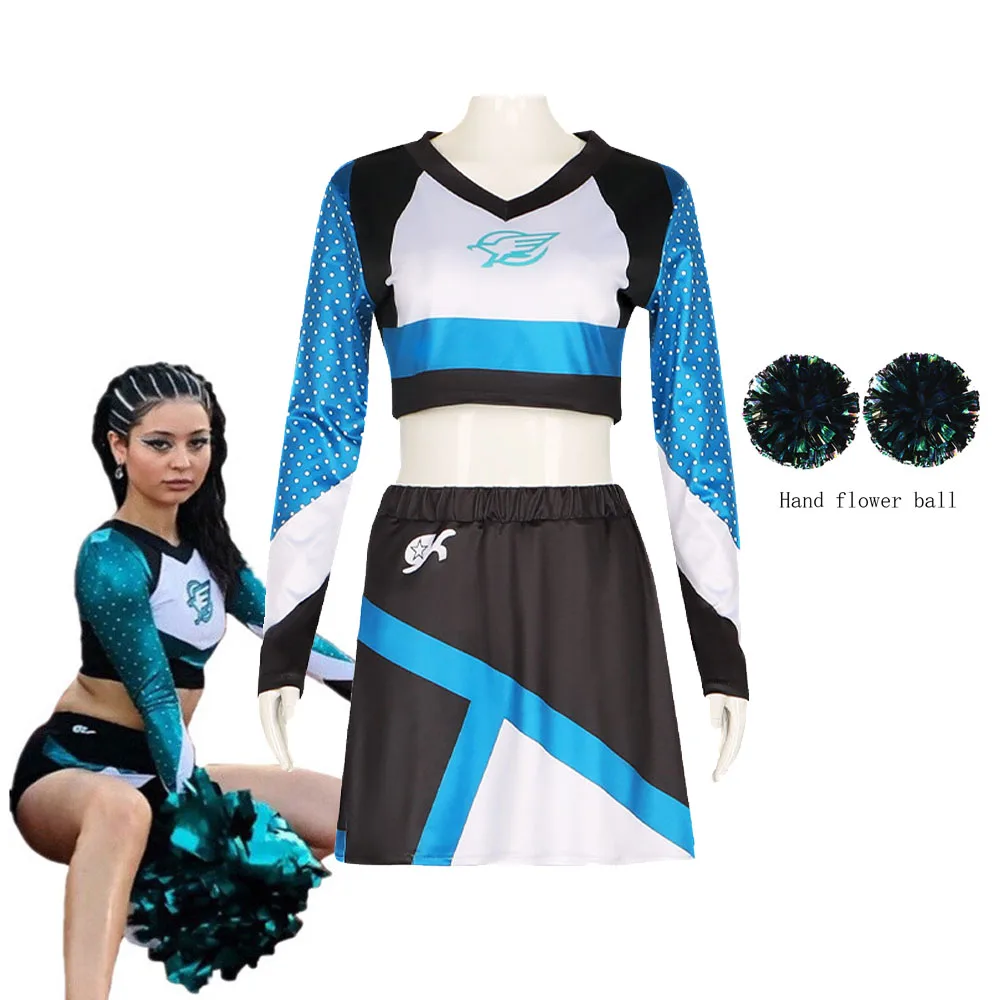 Maddy Elegance Cheerleader Uniform Dress Maddy Perez Outfit Costume Cosplay School Girls Kids Musical Sports Team Suit