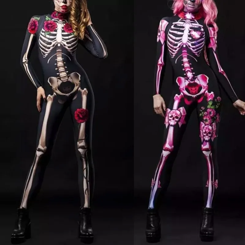 Halloween Costumes Skeleton Ghost Costume Spoof Jumpsuit Party Props Parent Child Party