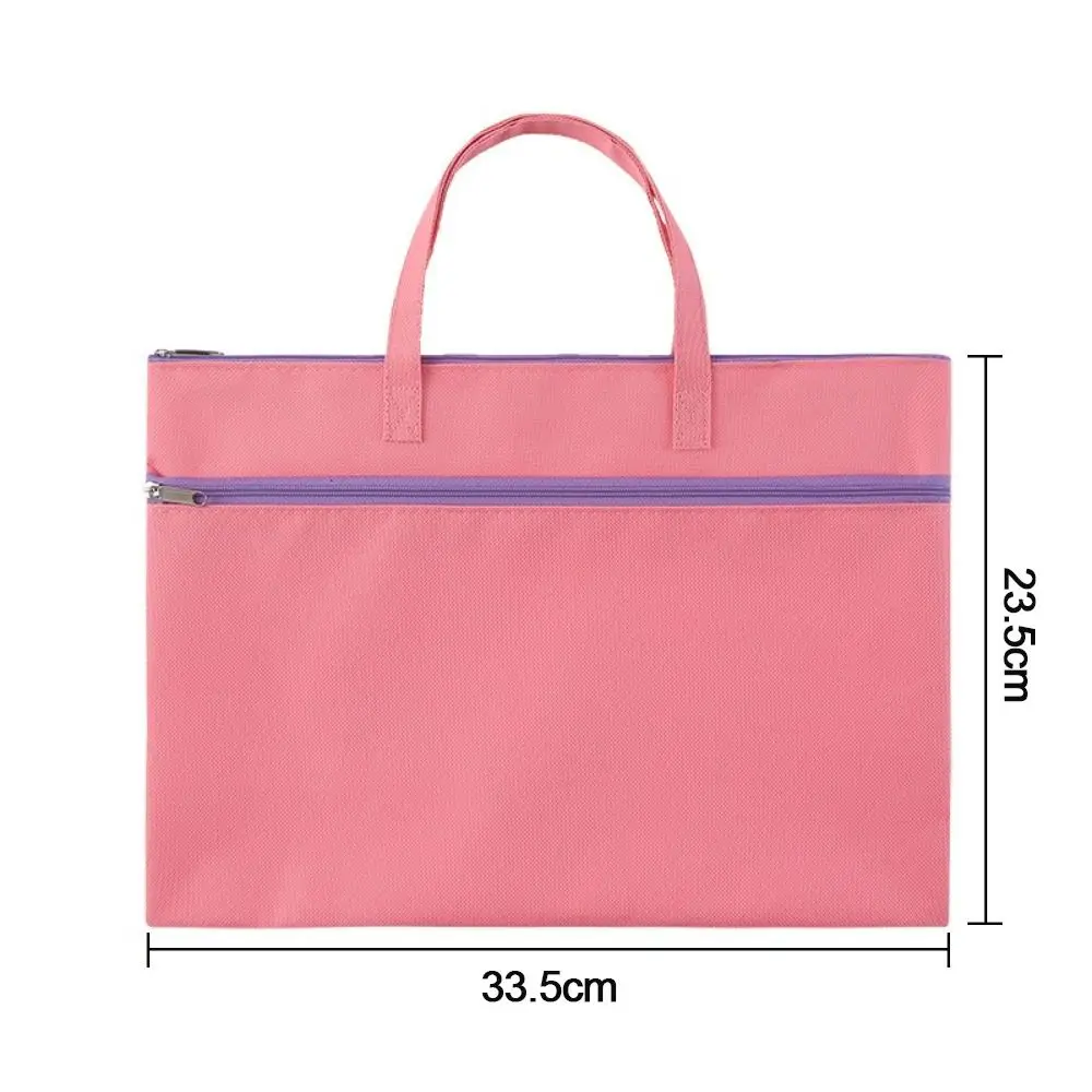 Data Contract Bill Storage Oxford Cloth File Bag Large Capacity A4 File Folder Zipper Briefcase School Office