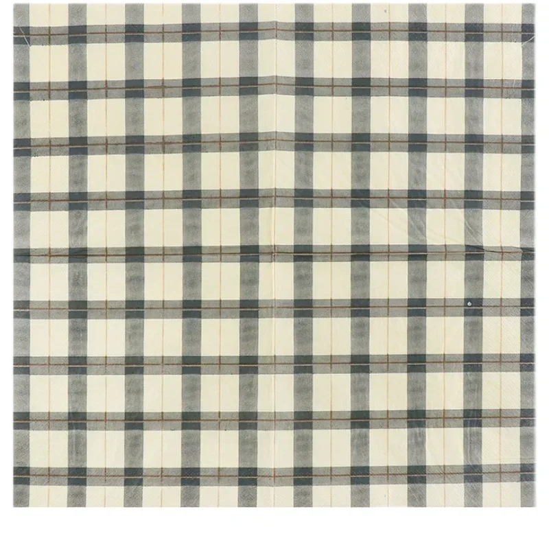 2-Ply Plaid Printing Paper Napkins 10/20pcs/pac paper napkins,tissue paper decoration