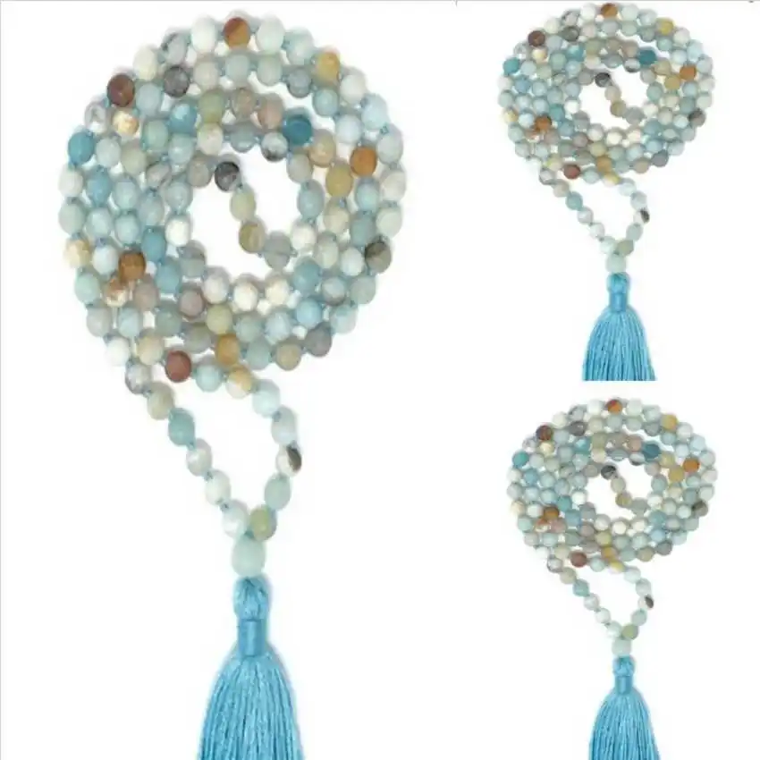 

Ожерелье из узелка амазонимит 8 мм, 108 бусин, чакра для официального мероприятия, модная хипстерская медитация, религиозная молитва, подарок для невесты, дерево