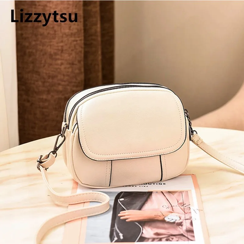 

Роскошные маленькие сумки Lizzytsu через плечо из искусственной кожи, винтажные Повседневные Удобные миниатюрные кожаные дизайнерские корейские сумочки для сотового телефона с клапаном