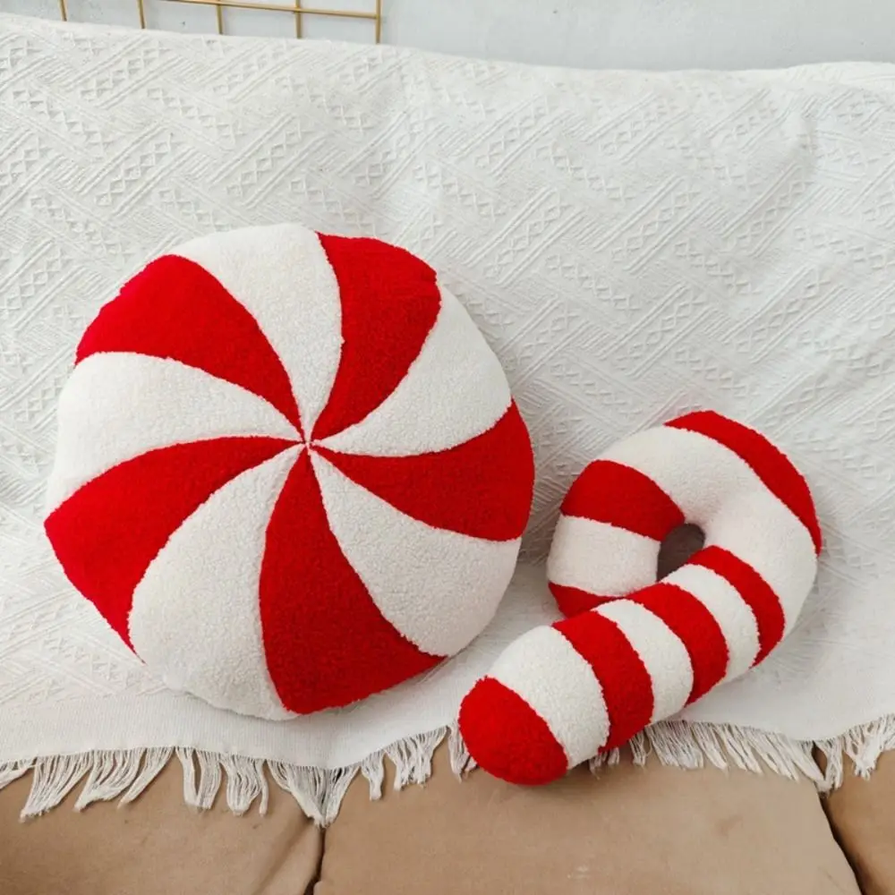 New Soft Christmas Cartoon Pillow Plush Red Living Room Sofa Cushions Crutch Candy Winter Pillow Christmas