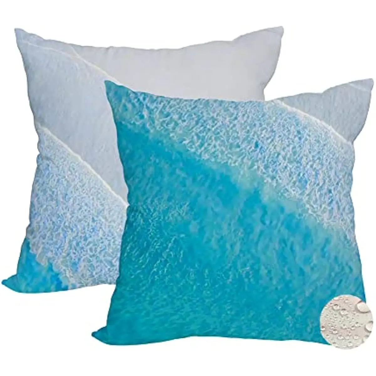 

Наволочки для летних подушек, Пляжная, тропическая, морская, поясничная Подушка, двусторонняя синяя мебель для патио