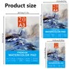 Watercolor Paper A3/A4/A5 300gsm - Professional Artists Water Colour Pad with 20 Sheets - Art Paper for Mixed Media Drawing 2