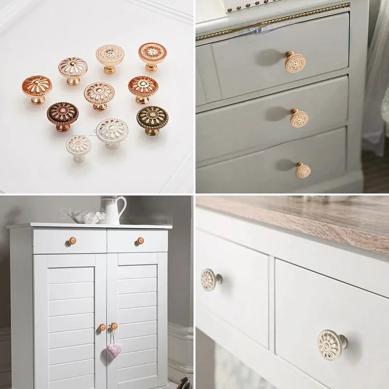 Kitchen Cabinet Knobs Cupboard Door Handles Vintage Wardrobe Furniture Handles Drawer Pulls